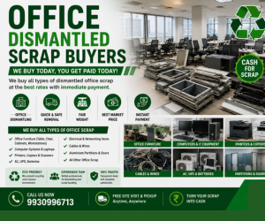 Office Dismantled Scrap Buyers, Office Furniture Scrap Removal, Workstation Scrap Purchase and Office Clearance Services